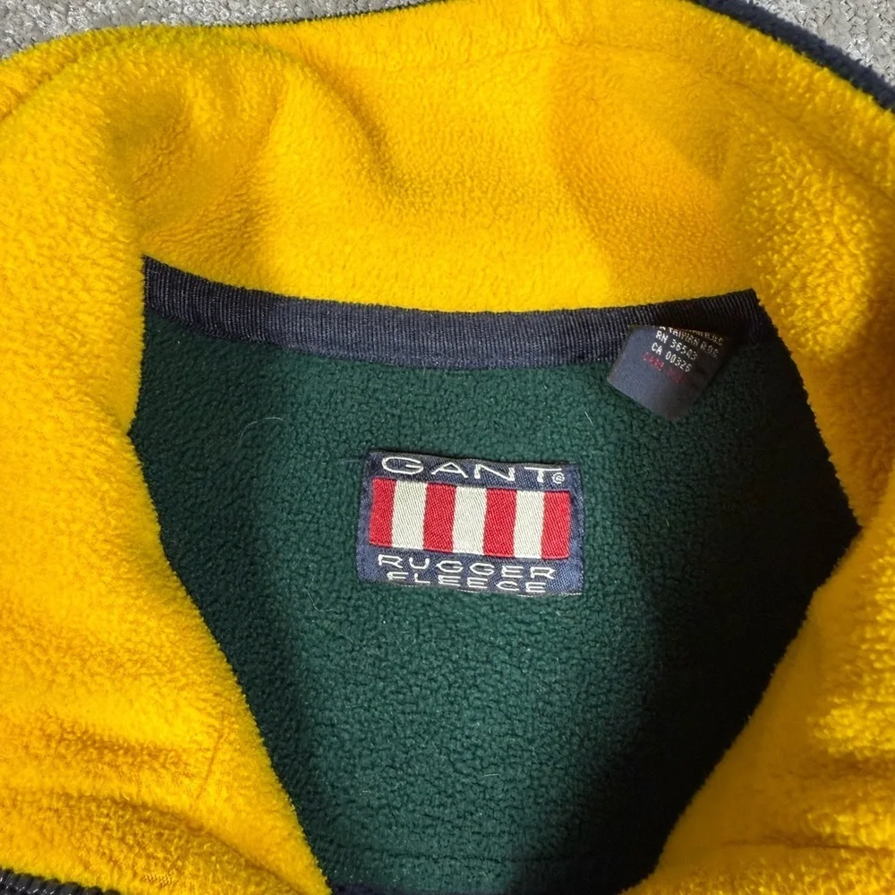 Vintage Gant USA Sport Fleece 1/4 Zip Men Size Large - Picture 3 of 6